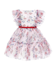 Girls | Cherry Print Tulle Dress | FairyTale Pink