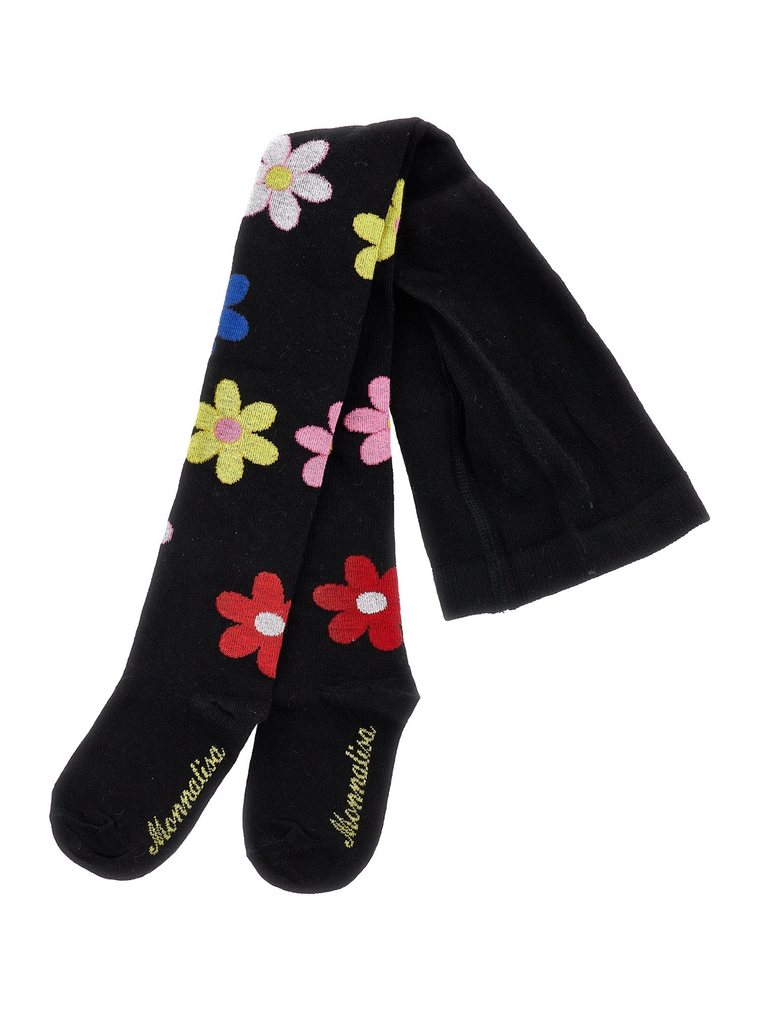 Girls | Warm Cotton Jacquard Tights | Black
