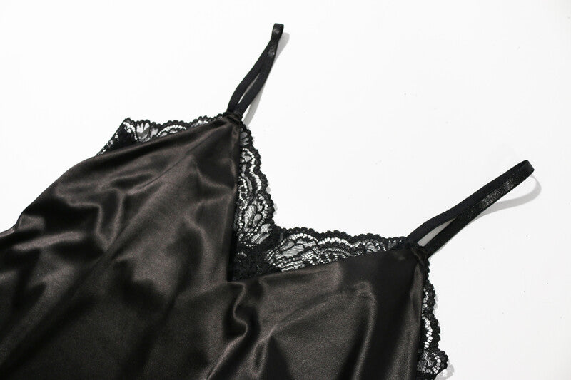 Embroidery Chemise | Black