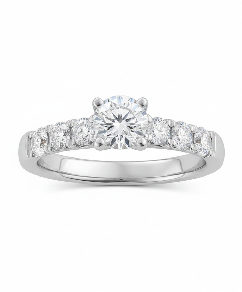 1.70 CT Round Natural Diamond | Engagement Ring | 14K White Gold | H-I Color | I1 Clarity