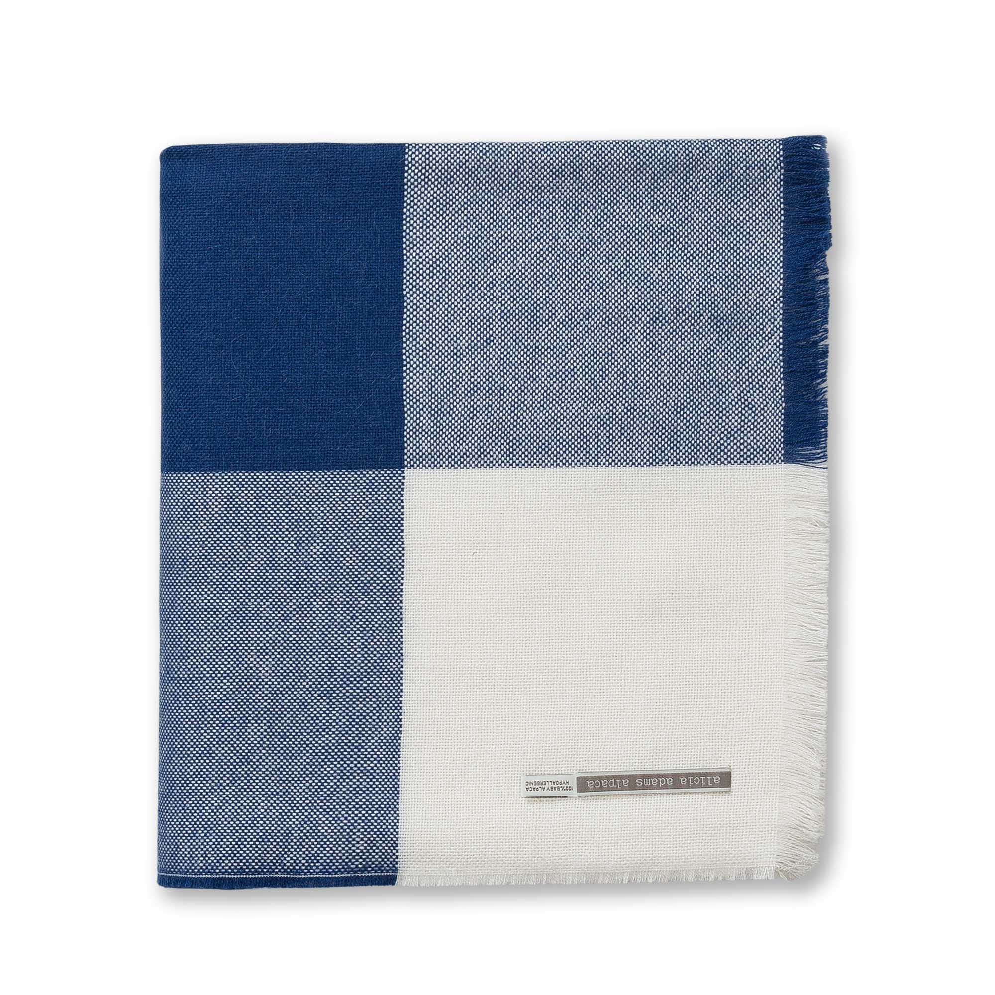 Mykonos Throw | White / Admirals Blue