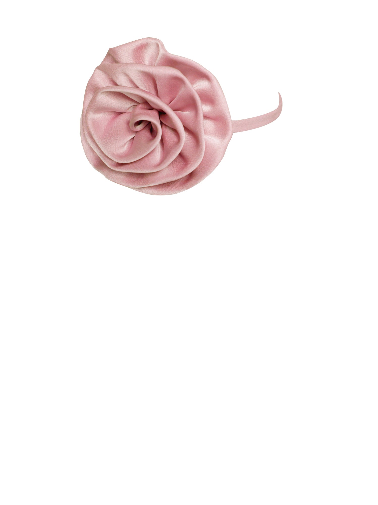 Vida Satin Rose Flower Choker | Salmon Pink