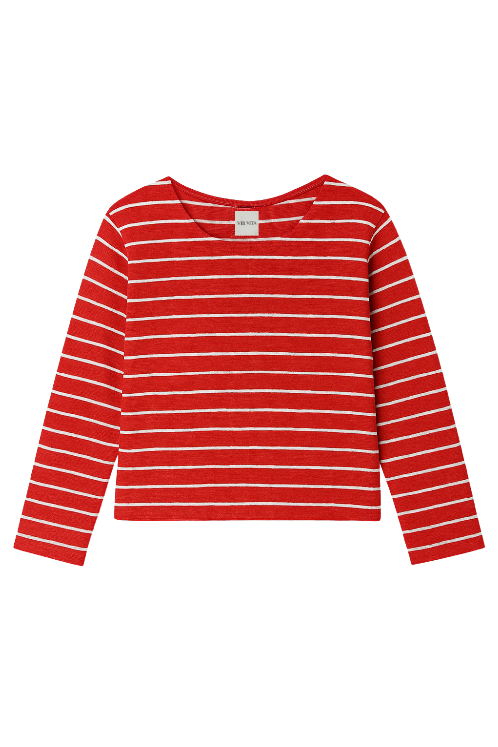 Camille Linen Striped Top | Classic Red/White