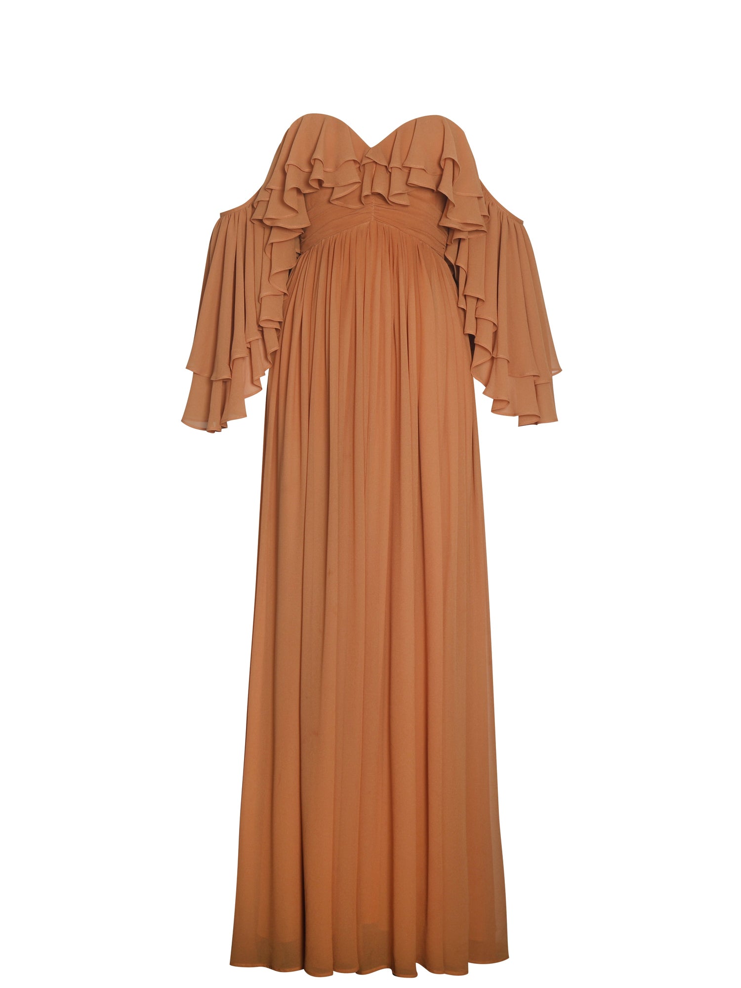 Kaela Off Shoulder Chiffon Maxi Dress | Brickwork