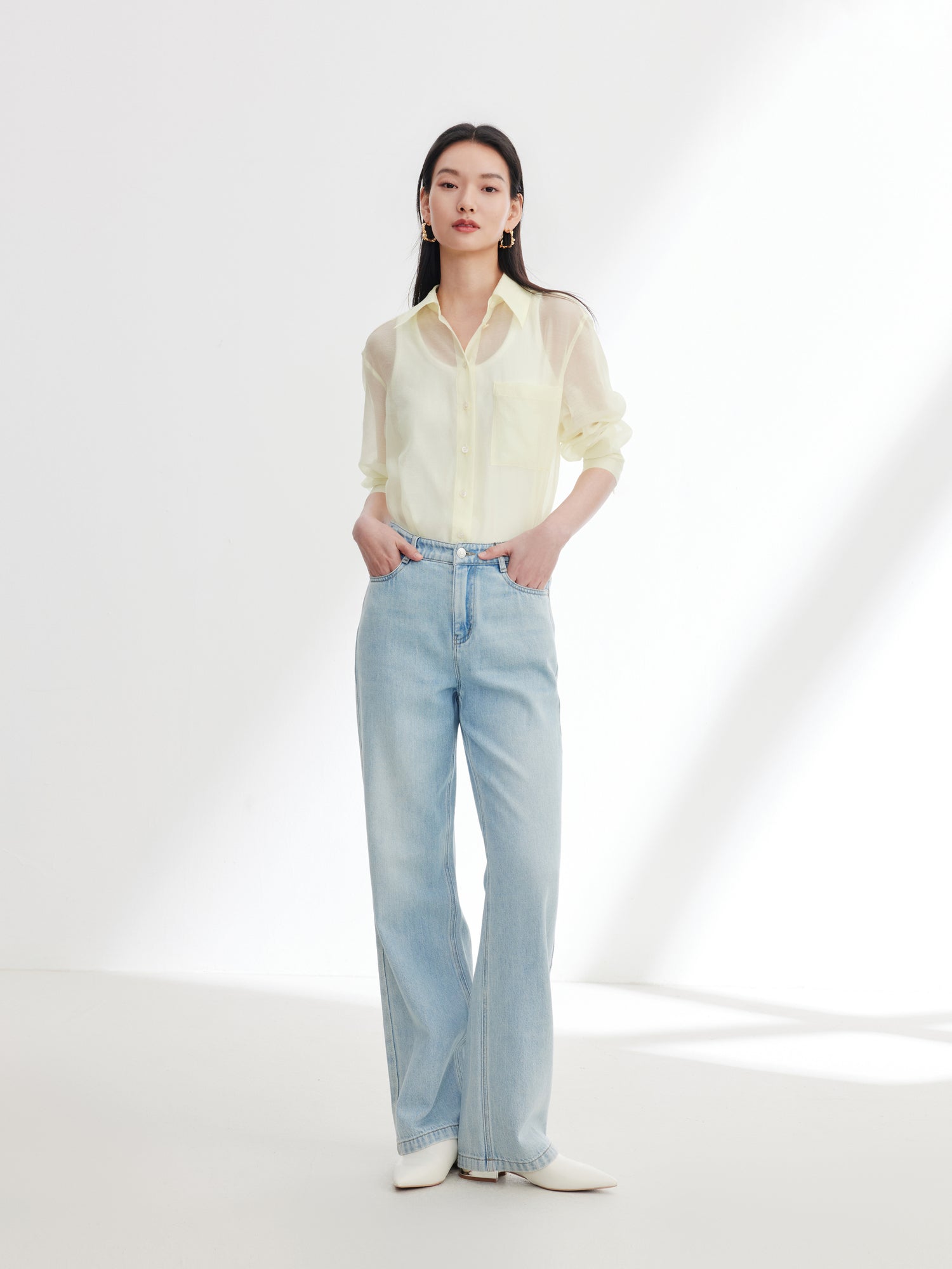 Vintage Straight-Leg Tencel Cotton jean | Blue