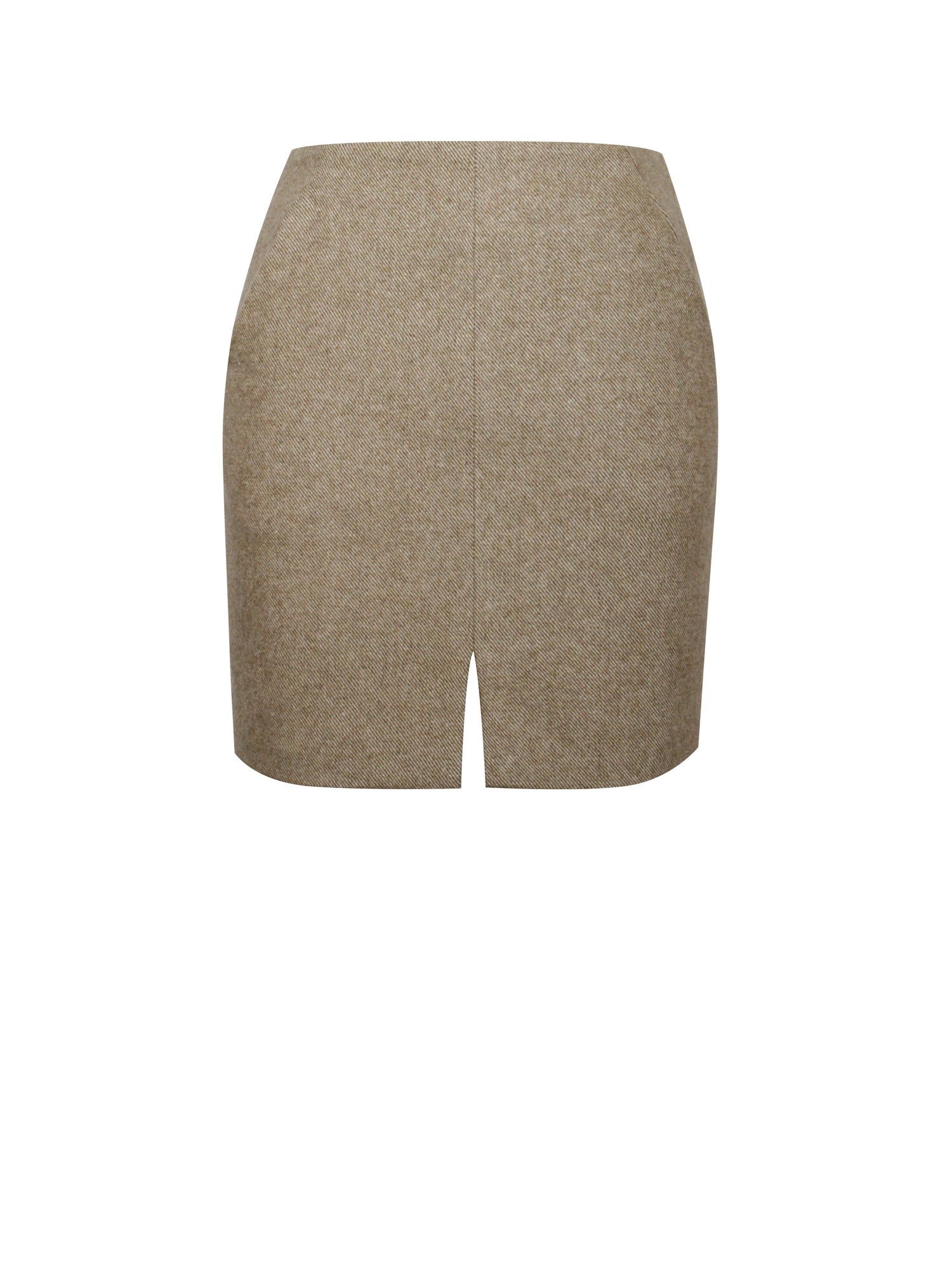 Braylee Vintage Bodycon Twill Wool Blend Mini Skirt | Sage Green