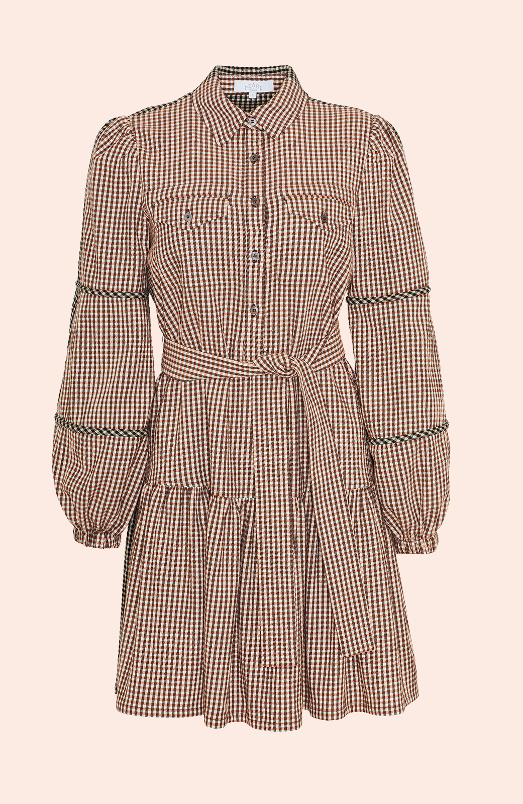 Checked Seersucker Shirt Dress | Ginger Multi