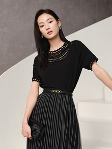 Round Neck Sweater | Black