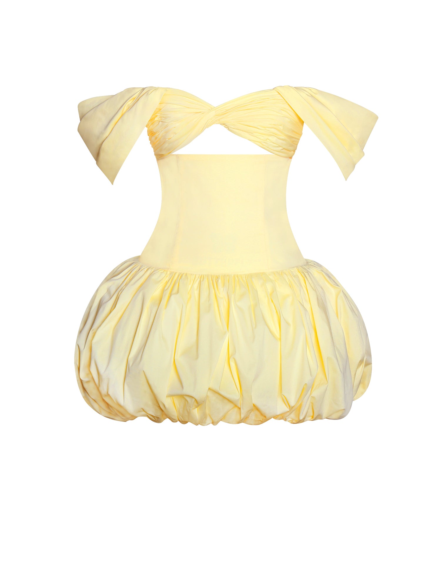 Umika Bubble Hem Mini Dress | Butter Yellow