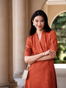 Mulberry Silk Dress | Orange