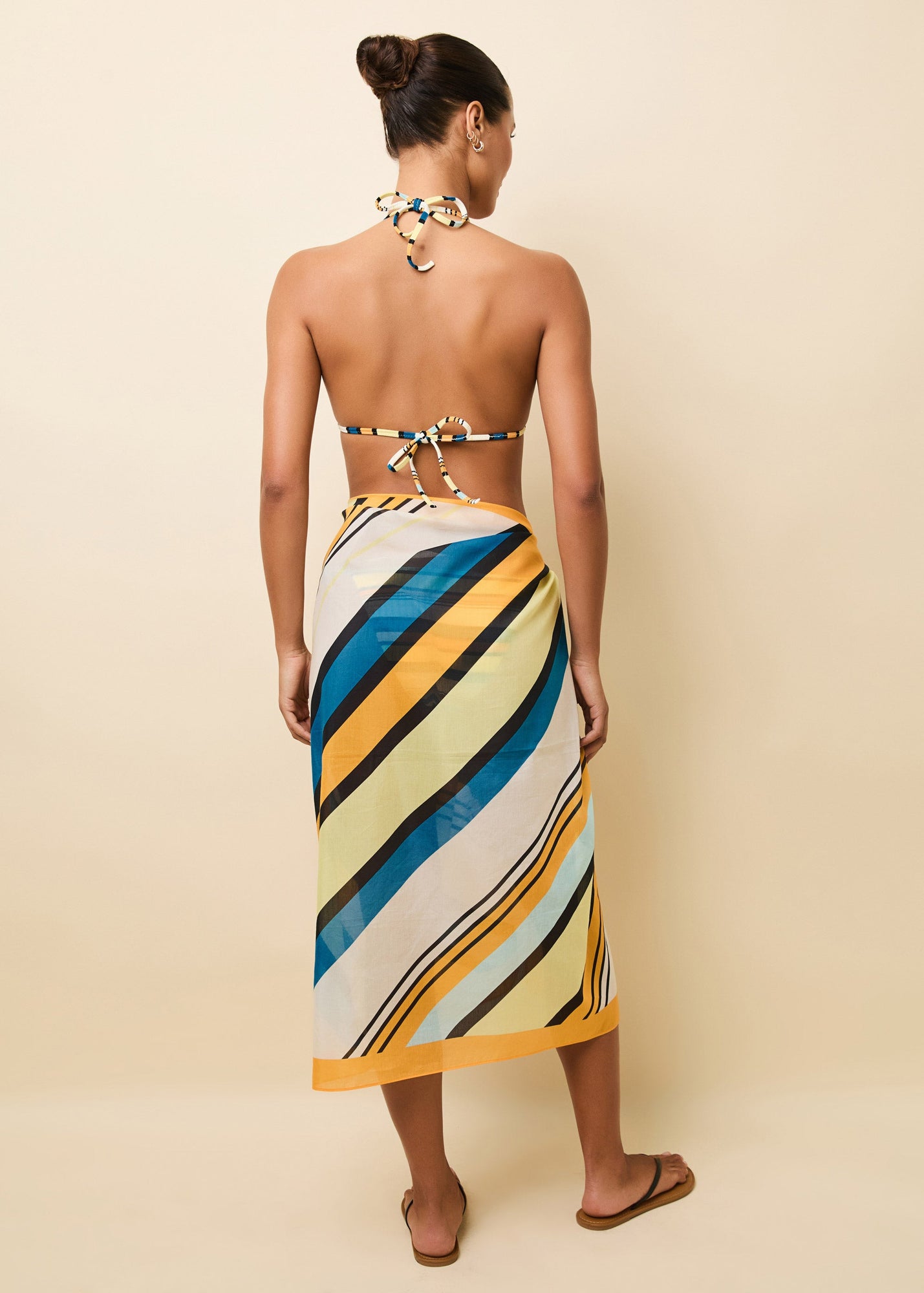 Silk Blend Pareo Riviera Stripe - Solid & Striped