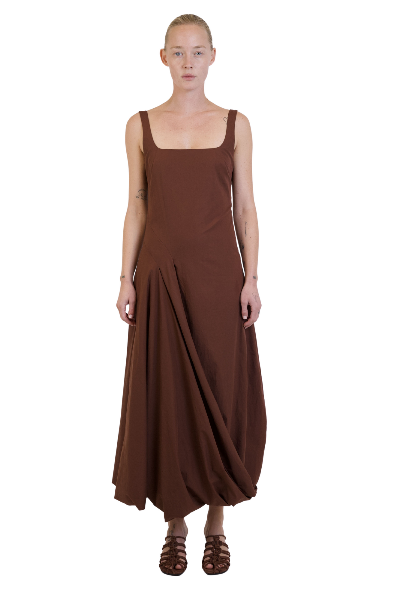 SIMKHAI Olivia Draped Maxi Dress