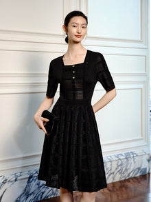 Knitted Long Dress | Black