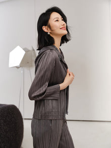 Sporty Hooded Jacket | Grey