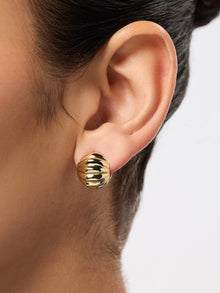 14K Gold Plated Circle Sphere Statement Oversized Earrings For Women Ana Luisa Colton