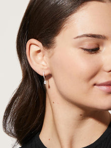 Ana Luisa Jewelry Earrings Small Hoops Delicate Huggie Hoops Elise Silver Rhodium-new1