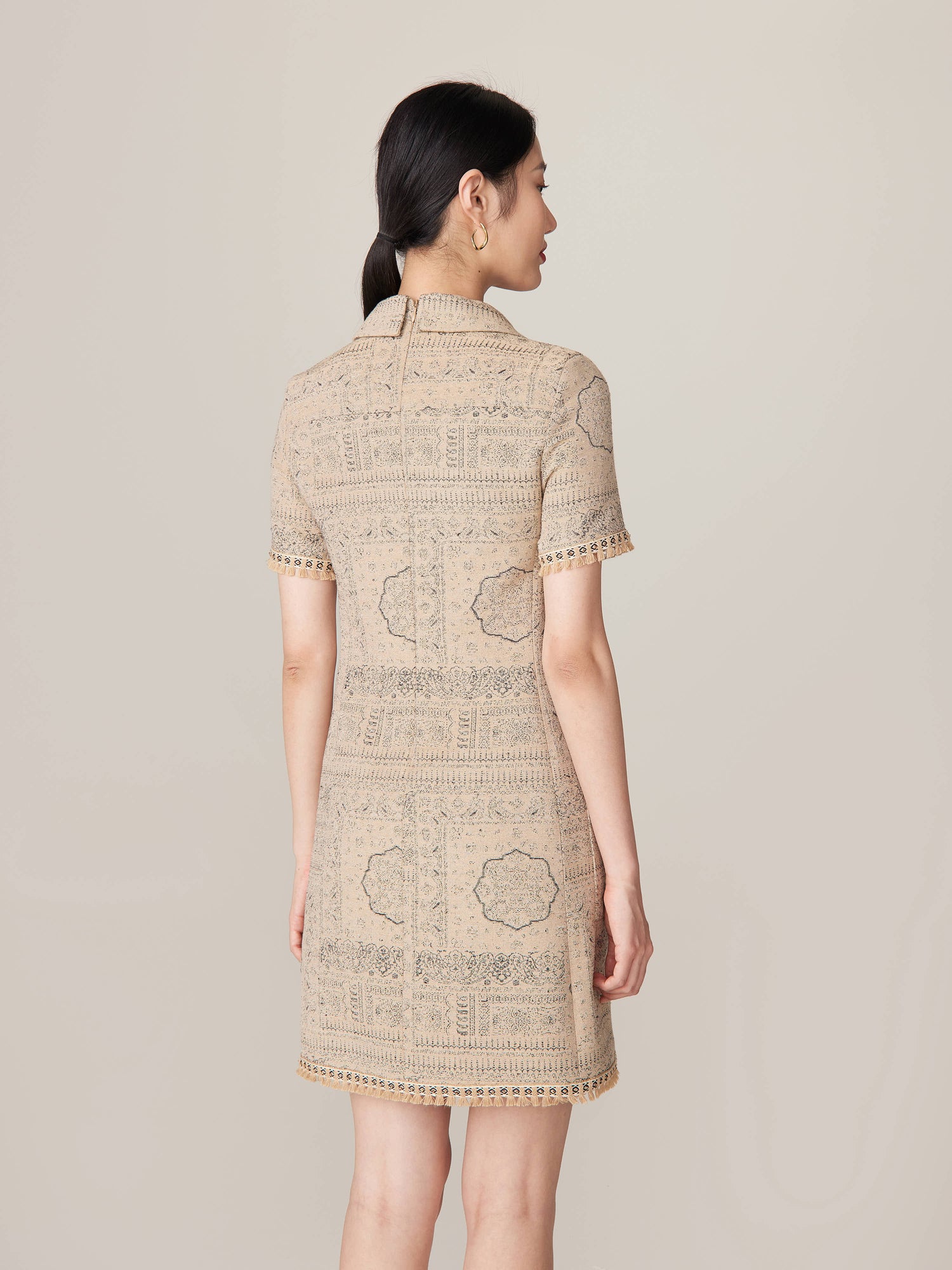 Short Sleeve Dress | Camel