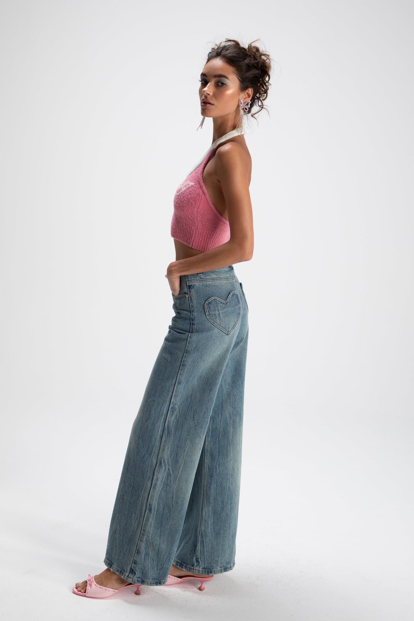Jamie Heart Wide-Leg Jeans | Denim