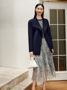 Cashmere Coat | Navy