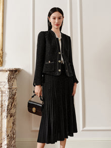 Wool New Chinese Style Coat | Black