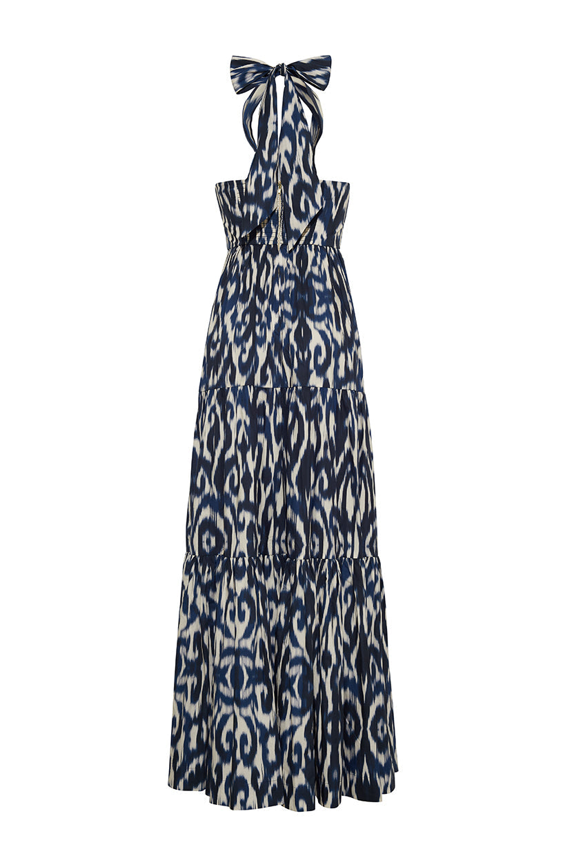 Piana Dress | Ikat Navy