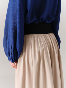 High-Waist Relaxed-Fit Skirt Pants | Khaki