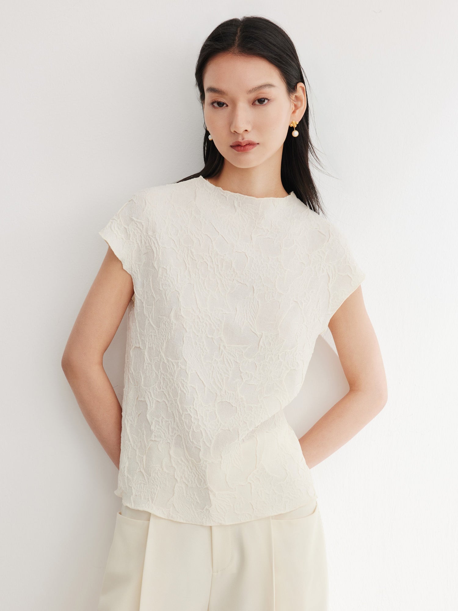 Cap Sleeve Tee | Ivory