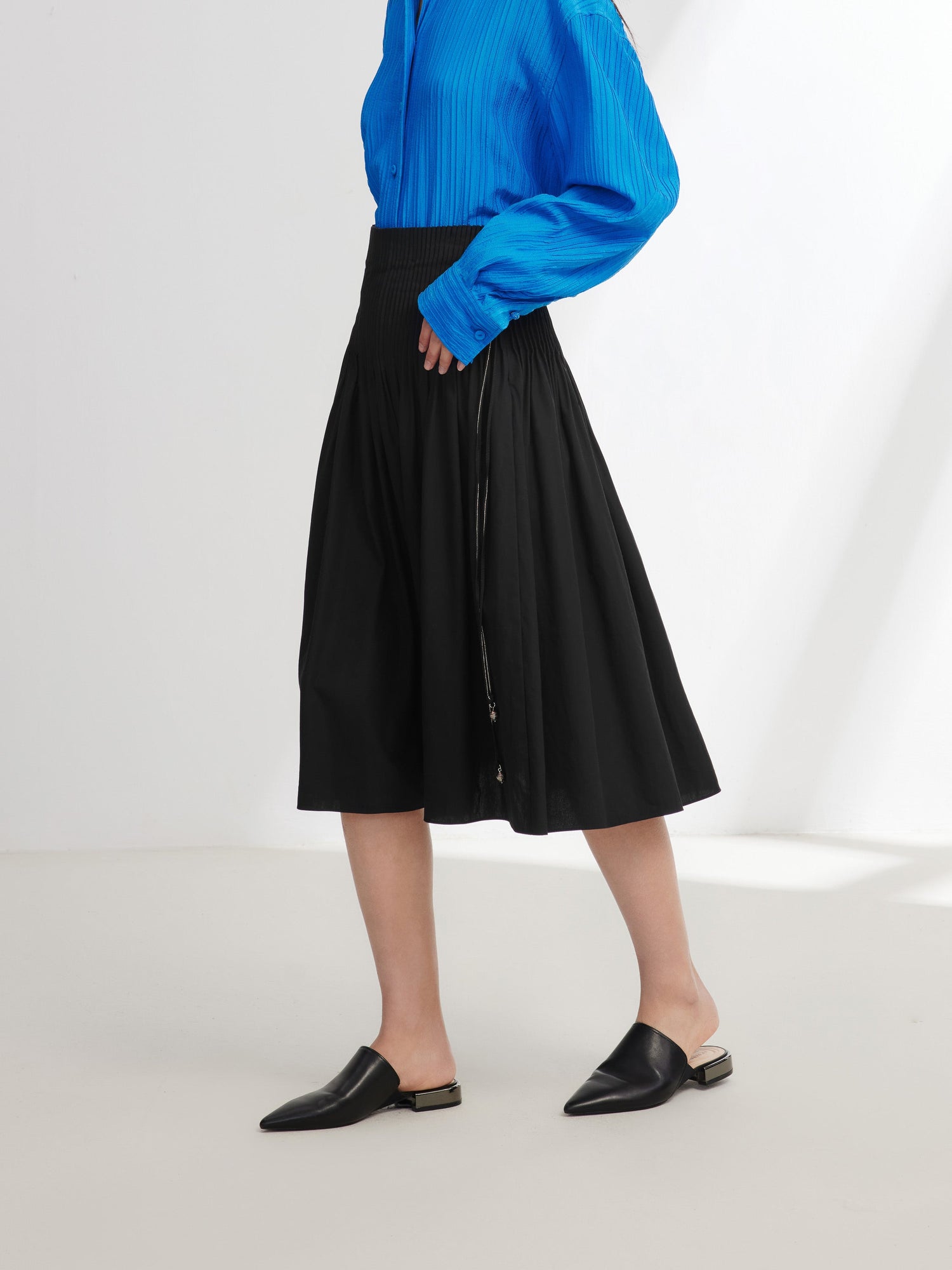Cotton A Skirt | Black