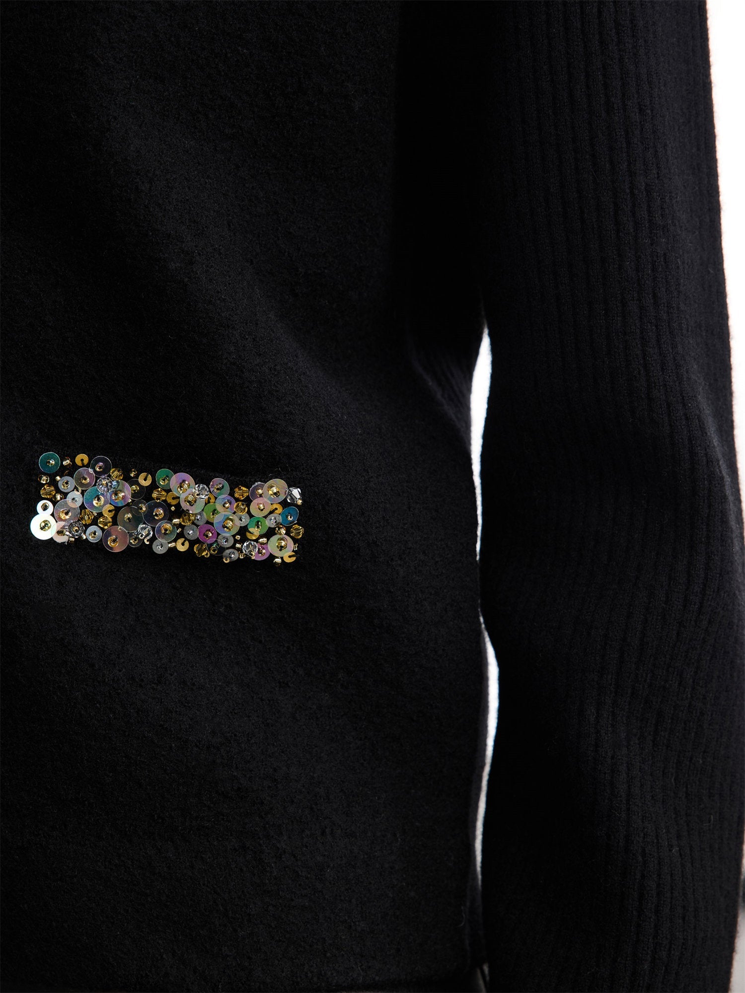 Pure Wool Knitted Cardigan | Black