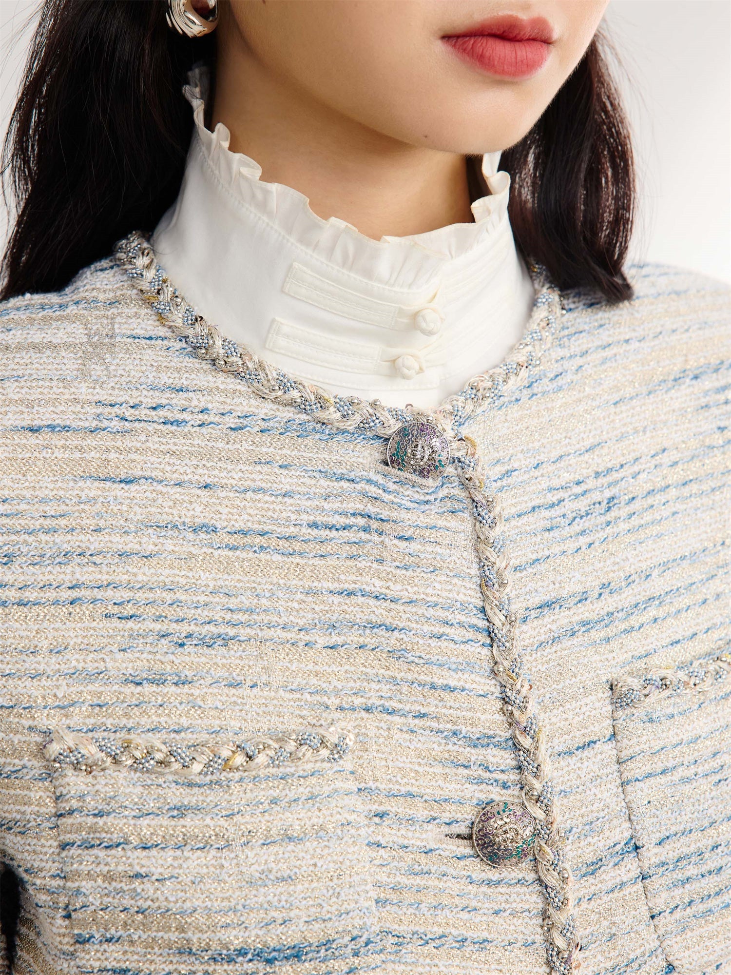 Haipai Chic Tweed Jacket | Blue