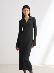 Long Sleeve Dress | Dark Heather Grey