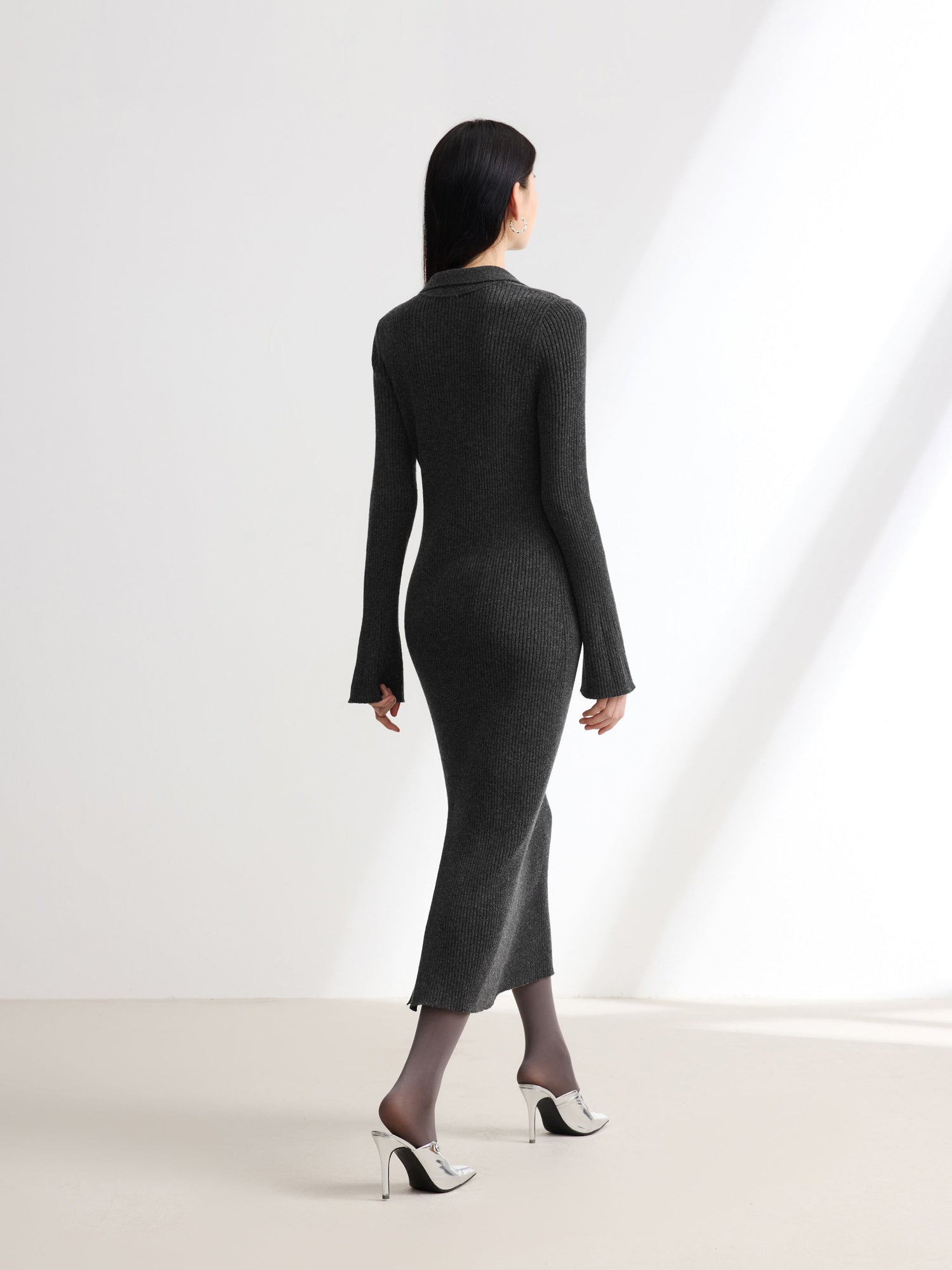 Long Sleeve Dress | Dark Heather Grey