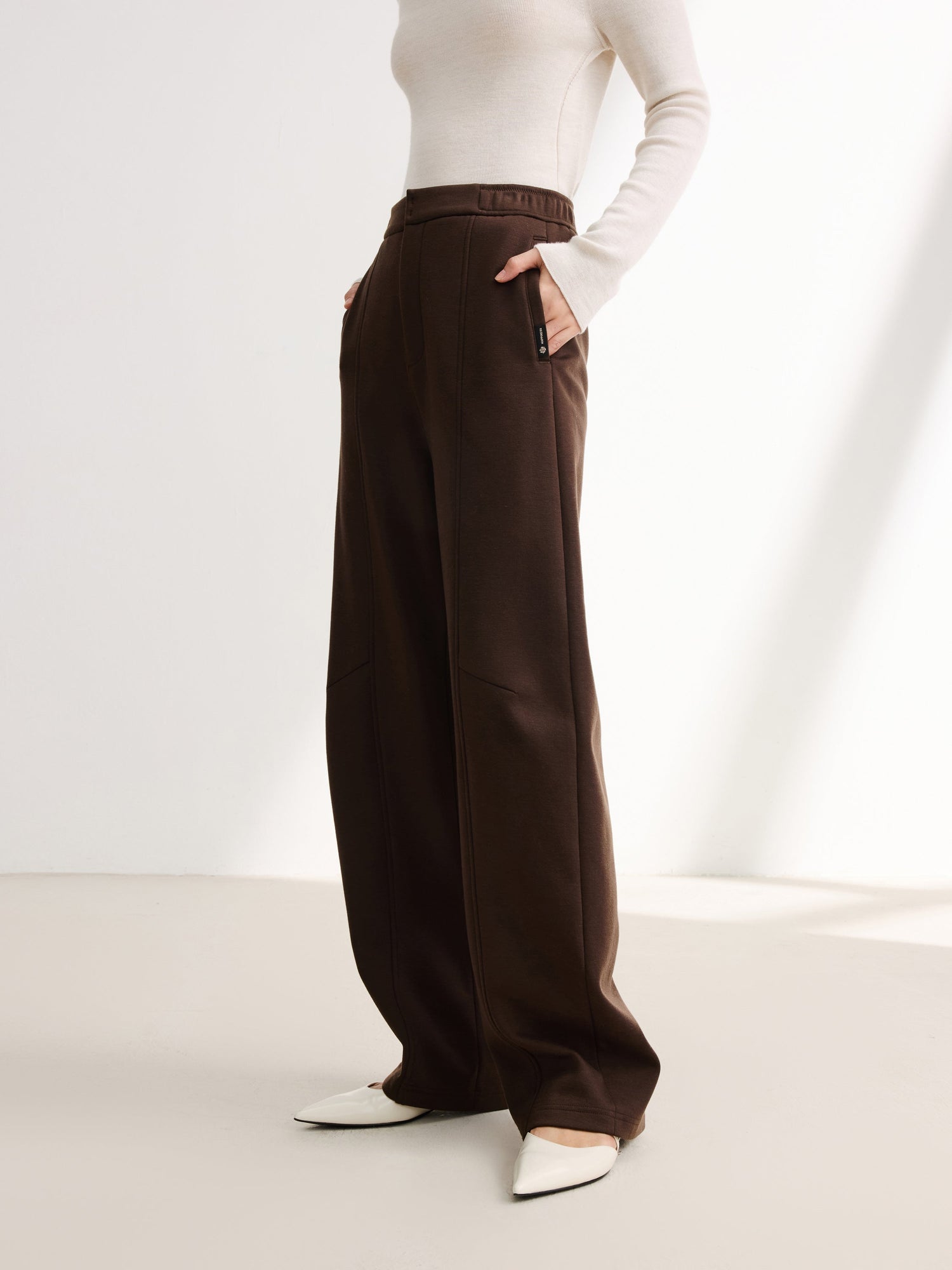 Wide Leg Pants | Brown
