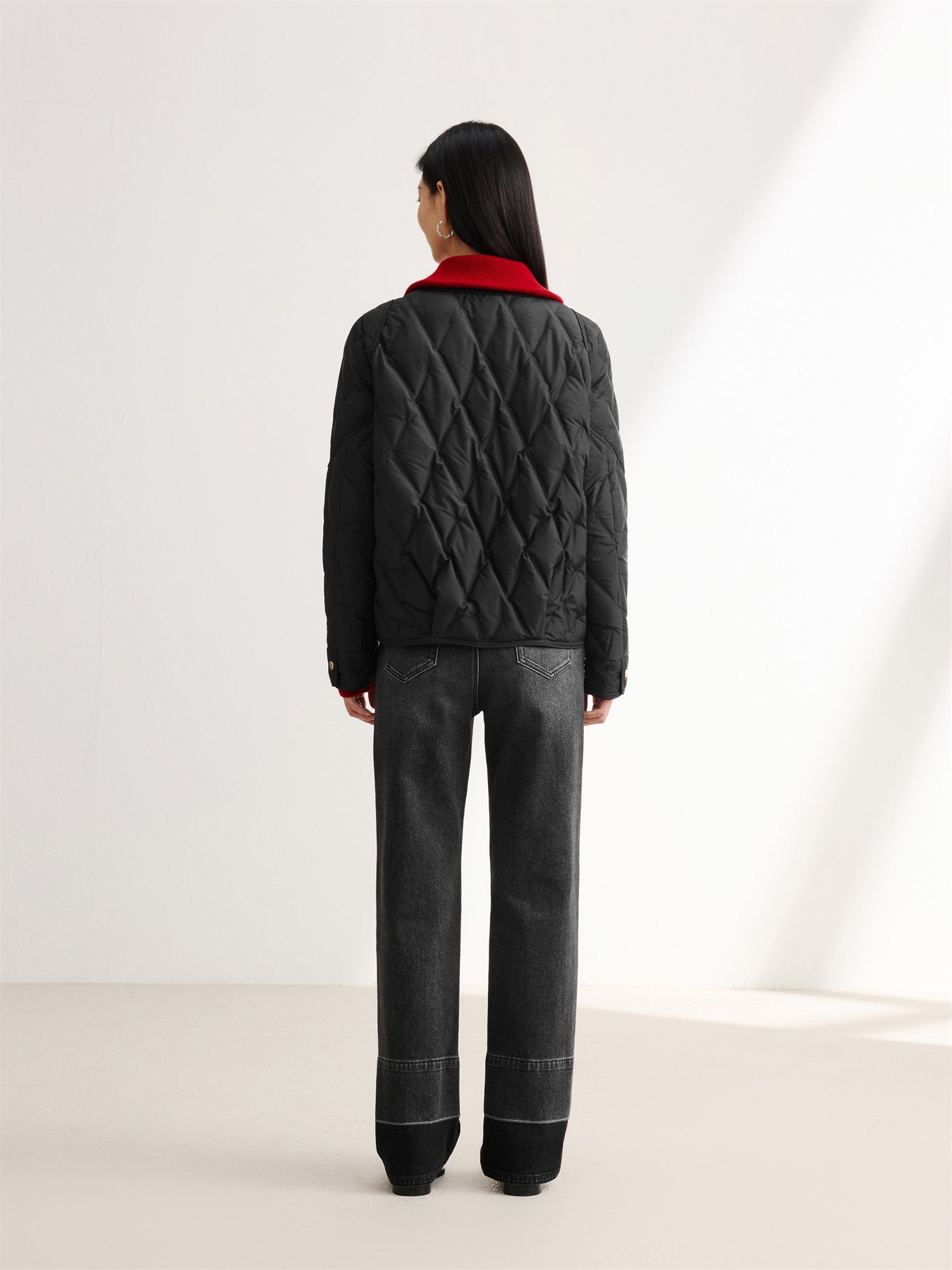Lightweight Short Down Jacket | Black