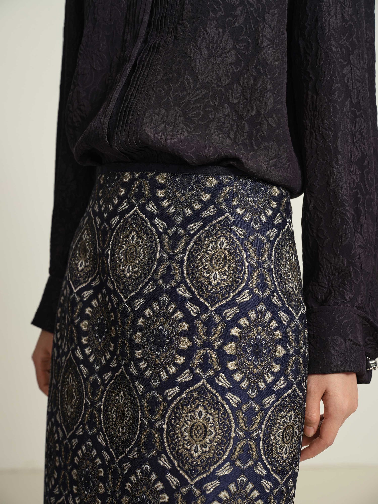 Ethnic Skirt | Navy
