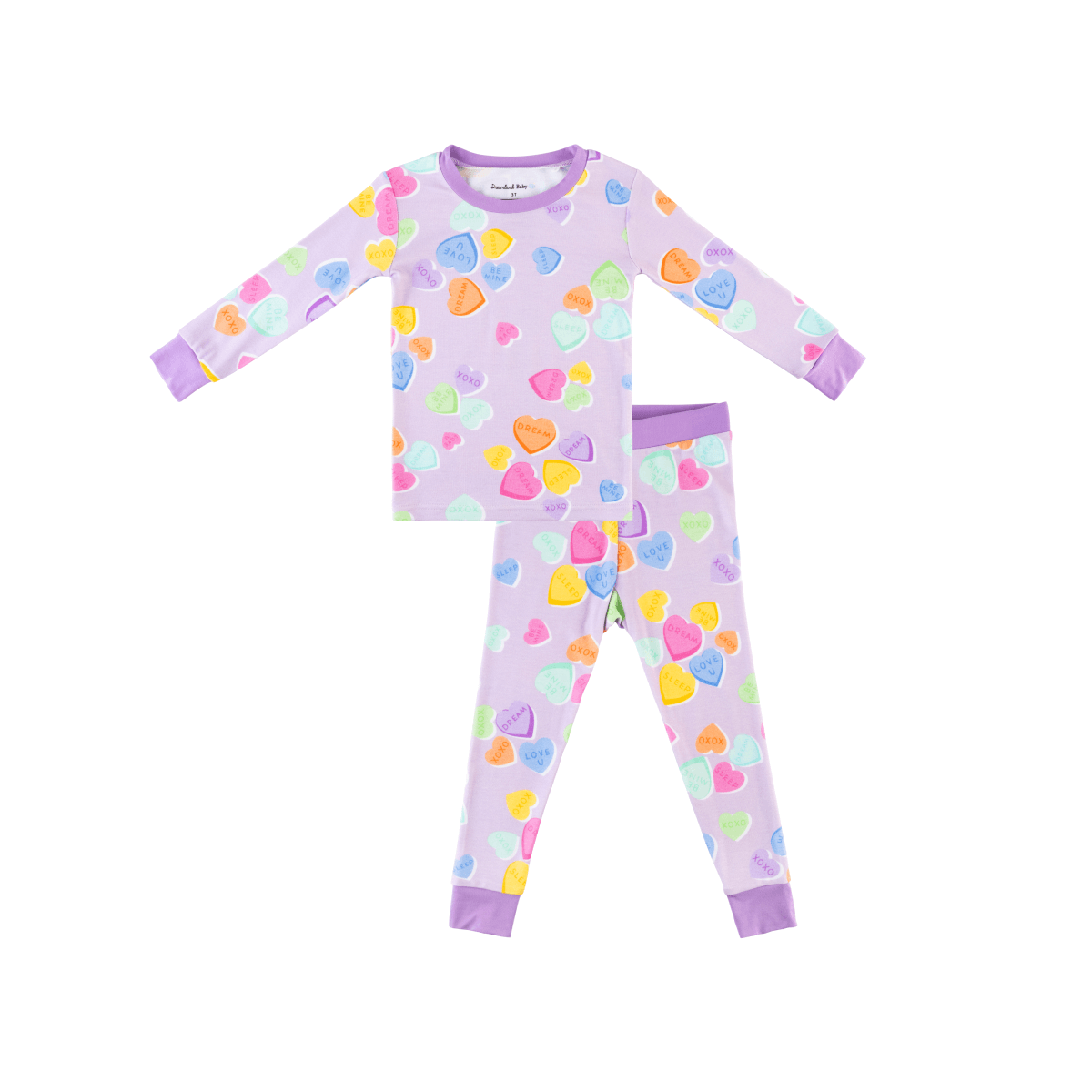 Toddler/Kids Bamboo Pajamas | Valentine Hearts