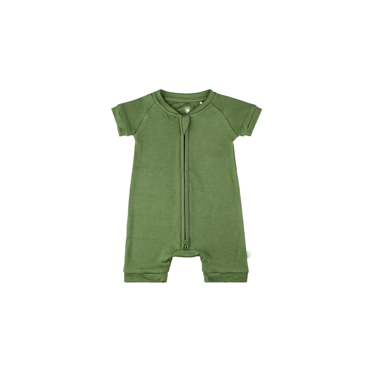 Baby Short-Sleeve Bamboo Romper | Olive