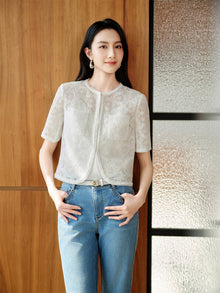 Water-Soluble Lace Jacket | White