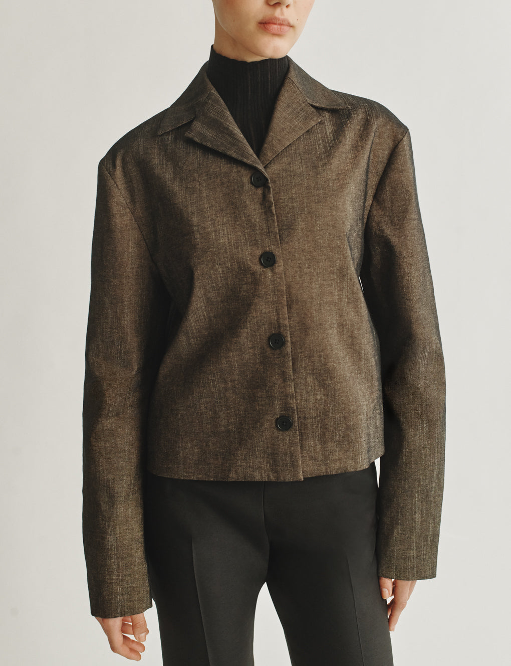 Womens | The Barrett Jacket in Striated Cotton | Oak