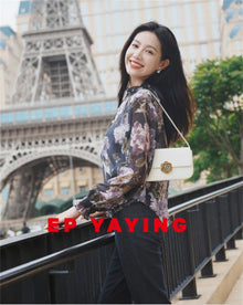 Silk Peony Print Pullover Top | Purple