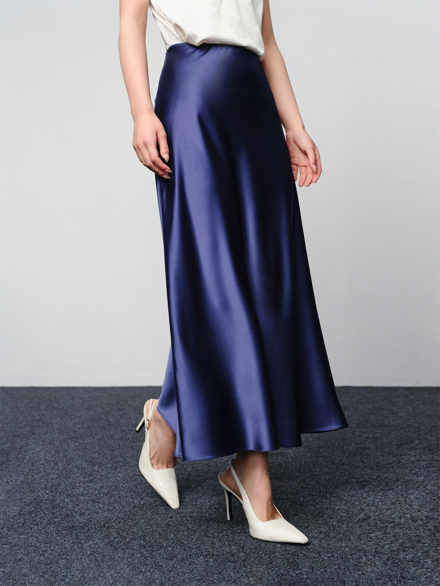 Elegant Midi Skirt | Navy