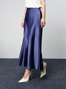 Elegant Midi Skirt | Navy