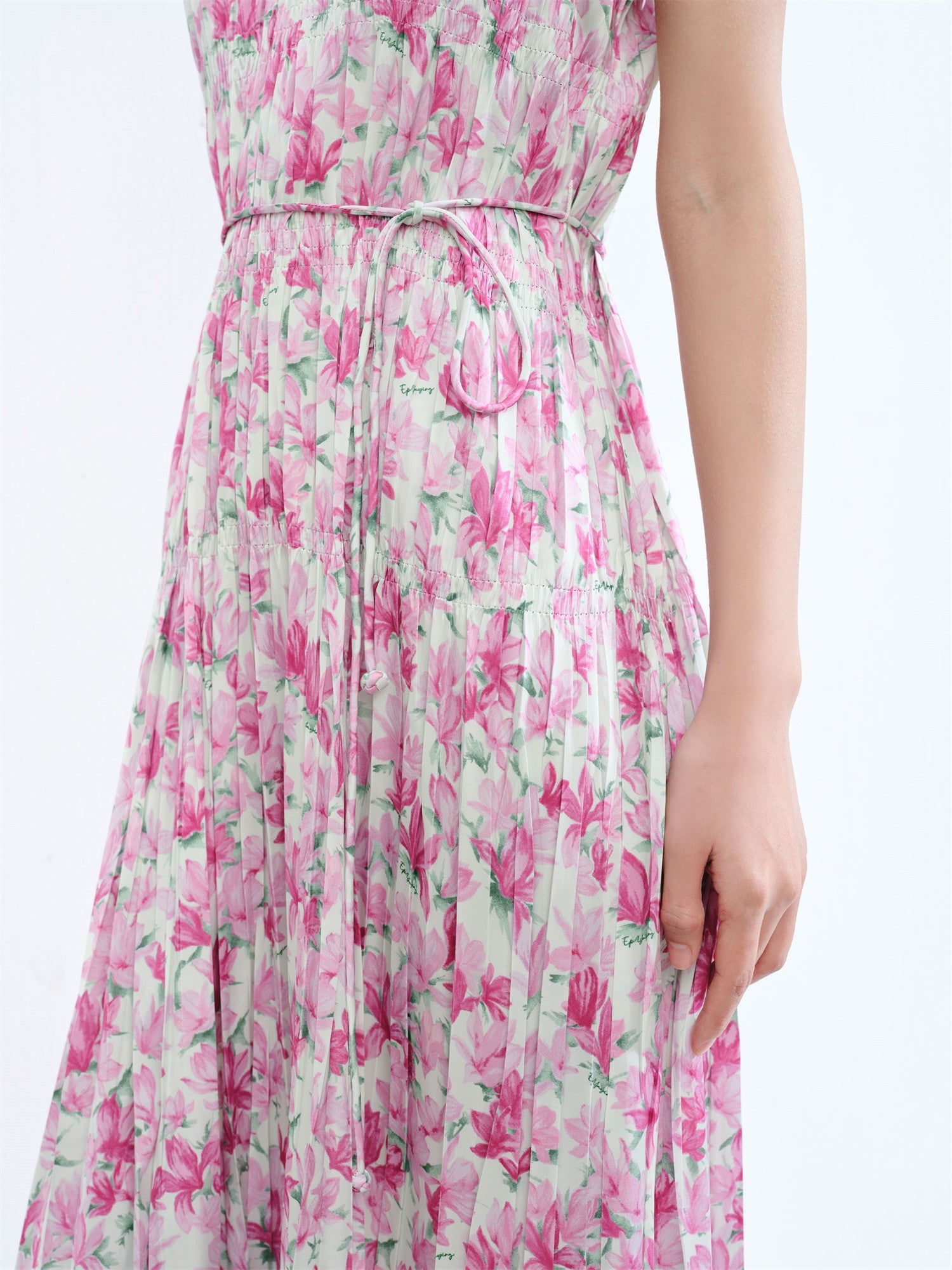 Pleated Slip Dress | Rose Red