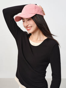 Slim-Fit Knit Base Layer Top | Black