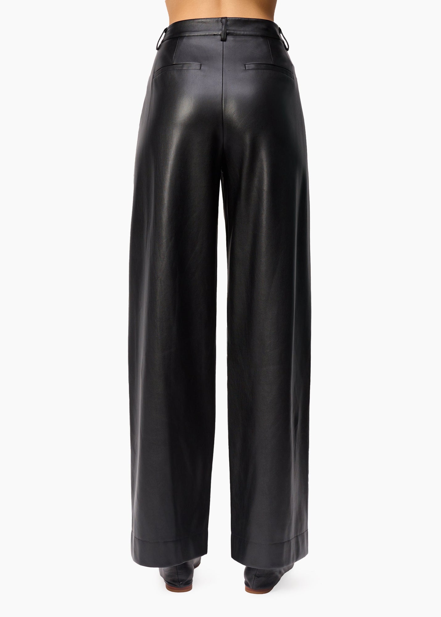 Andorra High Rise Vegan Leather Pant | Black