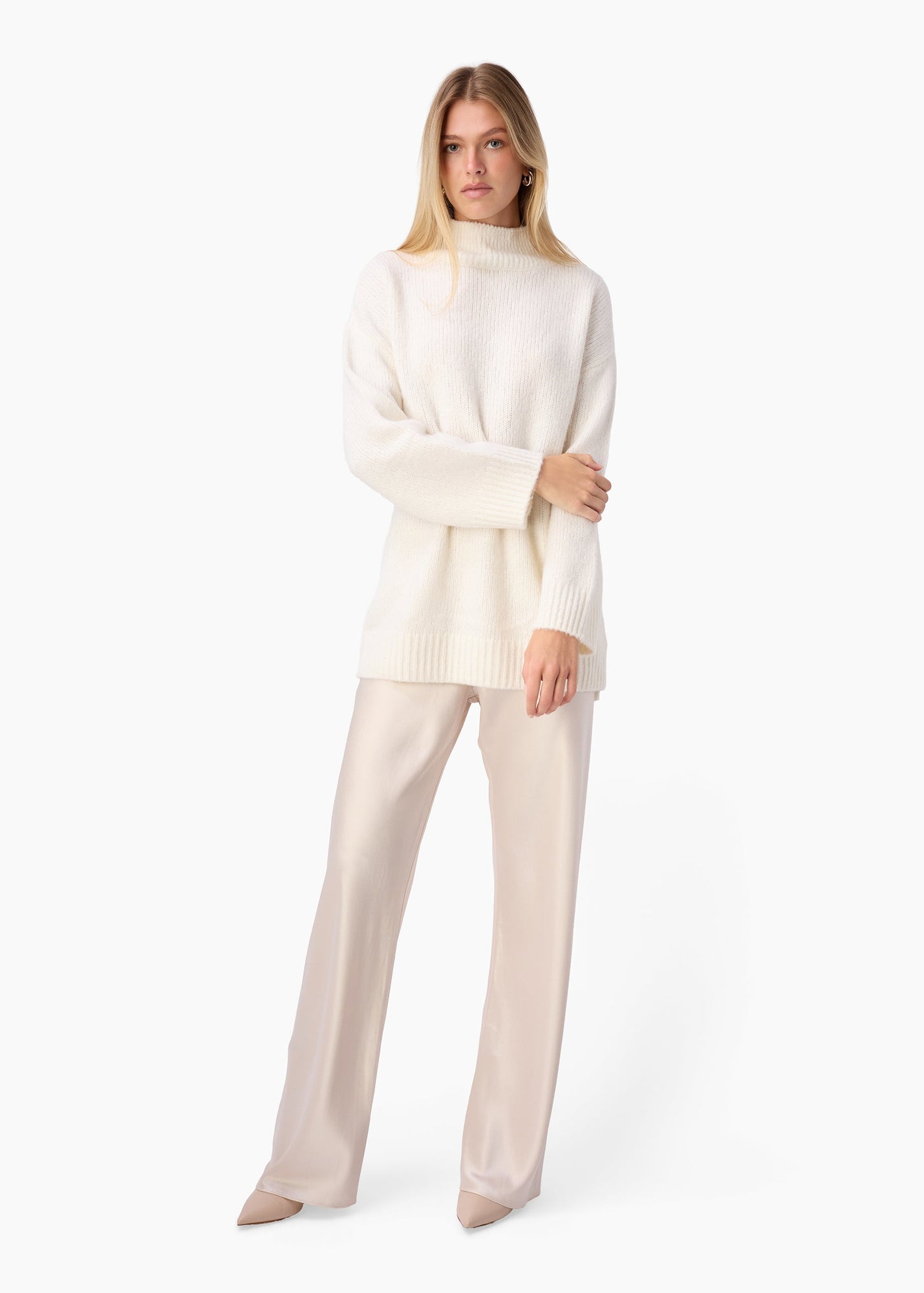Catherine Cashmere Blend Sweater | Macadamia