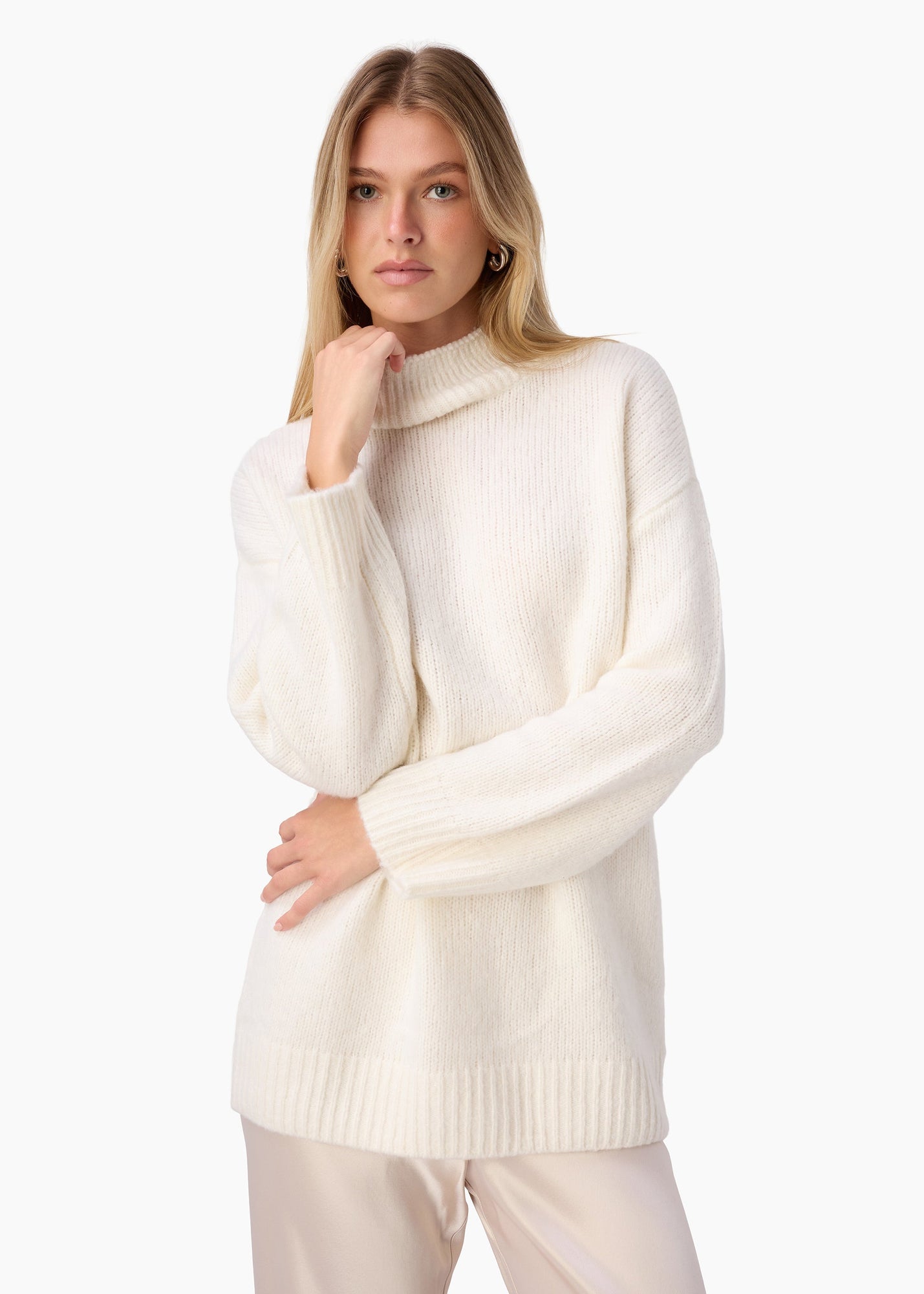 Catherine Cashmere Blend Sweater | Macadamia