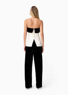 Rohan Strapless Top | White/Black