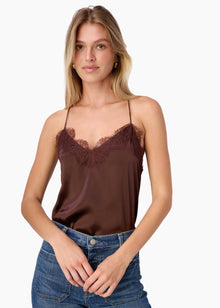 Racer Charmeuse Camisole | Sable