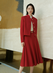 Sleeveless Midi Dress | Red
